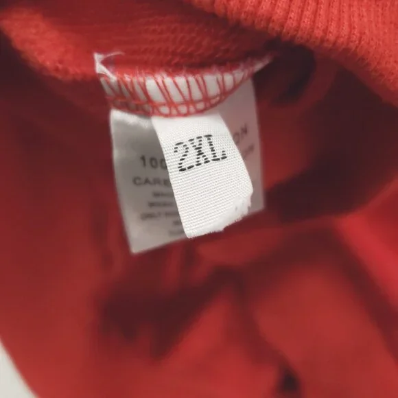 Givenchy Hoodie Mens 2XL Red Embroidered Long Sleeve - Picture 9 of 12